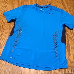 Nike Men's Blue Dri-FIT Shirt - Size Large